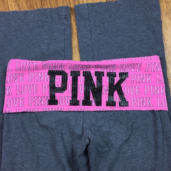 PINK Victoria's Secret Pants - Medium Victoria Secret Pink Yoga Pant Gray EUC